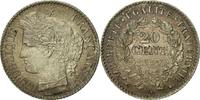France 20 Centimes Coin, Cérès, Paris, Silver, KM:758.1 -
