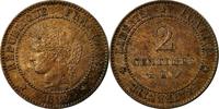 France 2 Centimes Coin, Cérès, Paris, Bronze, KM:827.1 -