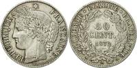 France 50 Centimes Coin, Cérès, Paris, Silver, KM:834.1 -