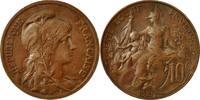 France 10 Centimes Coin, Dupuis, Paris, Bronze, KM:843 -