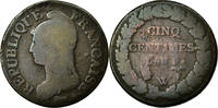 France 5 Centimes Coin, Dupré, Lille, Bronze, KM:640.11 -