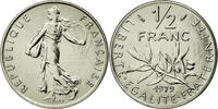 France 1/2 Franc Coin, Semeuse, Paris, Nickel, KM:931.1 -