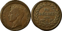 Monaco Decime Coin, Honore V, Copper, KM:97.1 -