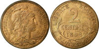 France 2 Centimes Coin, Dupuis, Paris, Bronze, KM:841 -