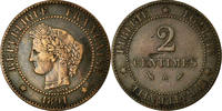 France 2 Centimes Coin, Cérès, Paris, Bronze, KM:827.1 -