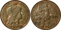 France 10 Centimes Coin, Dupuis, Paris, Bronze, KM:843 -