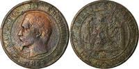 France 10 Centimes Coin, Napoleon III, Marseille, KM 771.6 -