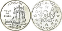 France 100 Francs-15 Euro Coin, Proof, Silver, KM:1174 -