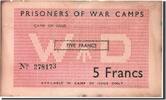 5 Francs 1940-1944 Großbritannien Geldschein, SS+ SS+