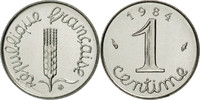 France Centime Coin, Épi, Paris, Stainless Steel, KM:928 -