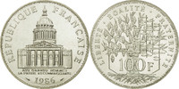 France 100 Francs Coin, Panthéon, Paris, Silver, KM:951.1 -