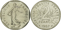France 2 Francs Coin, Semeuse, Paris, Nickel, KM:942.1 -
