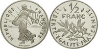 France 1/2 Franc Coin, Semeuse, Paris, Nickel, KM:931.1 -