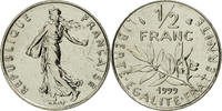 France 1/2 Franc Coin, Semeuse, Paris, Nickel, KM:931.1 -