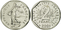 France 2 Francs Coin, Semeuse, Paris, Nickel, KM:942.2 -
