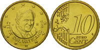 VATICAN CITY 10 Euro Cent Brass, KM:385 -
