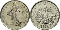 France 5 Francs Coin, Semeuse, Paris, Nickel Clad -