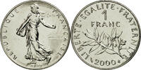 France Franc Coin, Semeuse, Paris, Nickel, KM:925.2 -