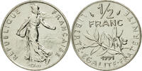France 1/2 Franc Coin, Semeuse, Paris, Nickel, KM:931.1 -