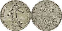 France 1/2 Franc Coin, Semeuse, Paris, Nickel, KM:931.1 -