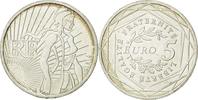 France 5 Euro Coin, Semeuse, Silver -