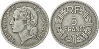 France 5 Francs Coin, Lavrillier, Paris, Aluminum, KM:888b.1 -