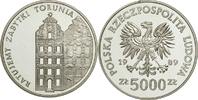 Poland 5000 Zlotych Coin, Warsaw, Silver, KM:192 -
