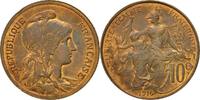 France 10 Centimes Coin, Dupuis, Paris, Bronze, KM:843 -