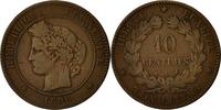 France 10 Centimes Coin, Cérès, Paris, Torche, Bronze -