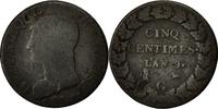 France 5 Centimes Coin, Dupré, Geneva, Bronze, KM:640.6 -