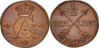 Sweden 1/12 Skilling Coin, Gustaf IV Adolf, Copper, KM:563 -
