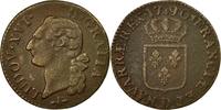 France Sol Coin, Louis XVI, Sol ou sou, Lyons, KM 578.5 -