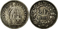 Switzerland 2 Francs Coin, Bern, Silver, KM:21 -