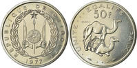 Djibouti 50 Francs Coin, ESSAI, Cupro-nickel, KM:E6 -