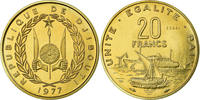Djibouti 20 Francs Coin, Paris, ESSAI, Aluminum-Bronze, KM:E5 -