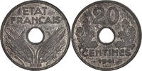 20 Centimes 1941 Paris Frankreich Münze, Paris, VZ, Zinc, KM:PE307, Gadoury:52.EP VZ