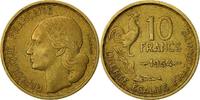 France 10 Francs Coin, Guiraud, Paris, Aluminum-Bronze -