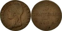 France 5 Centimes Coin, Dupré, Paris, Bronze, KM:635.1 -