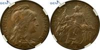 France 10 Centimes Coin, Dupuis, Paris, GENI, MS63BR, Bronze, KM:843 -