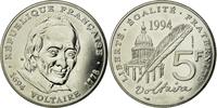 France 5 Francs Coin, Voltaire, Paris, ESSAI, Nickel, KM:1063 -