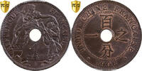 French Indochina 1 Centième Paris, Bronze, PCGS, Lecompte:60 -
