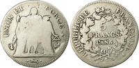 France 5 Francs Coin, Union et Force, Bayonne, Silver -