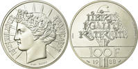 France 100 Francs Coin, Fraternité, Paris, ESSAI, Silver -