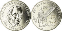 France 5 Francs Coin, Voltaire, Paris, ESSAI, Nickel, KM:1063 -