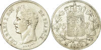France 5 Francs Coin, Charles X, Bordeaux, Silver, KM:728.7 -