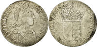 France Ecu Coin, Louis XIV, Écu de Béarn à la mèche longue, Pau -