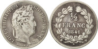 France 1/2 Franc Coin, Louis-Philippe, Lille, Silver -