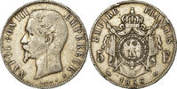 France 5 Francs Coin, Napoleon III, Paris -