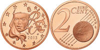 France 2 Euro Cent 2013 Paris Proof, Copper Plated Steel, KM:1283 MS(65-70)