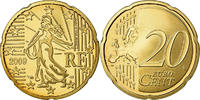 France 20 Euro Cent Proof / BE, Brass, KM:1411 -
